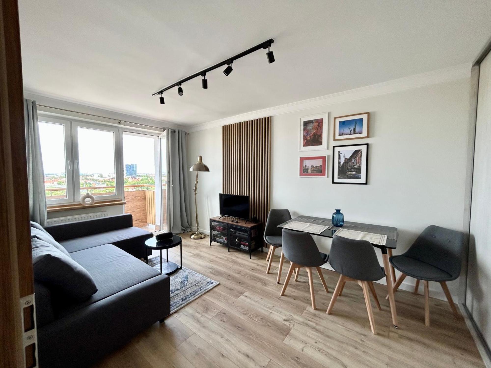 Apartament Z Widokiem Na Gdansk I Zatoke Free & Priv Parking Esterno foto